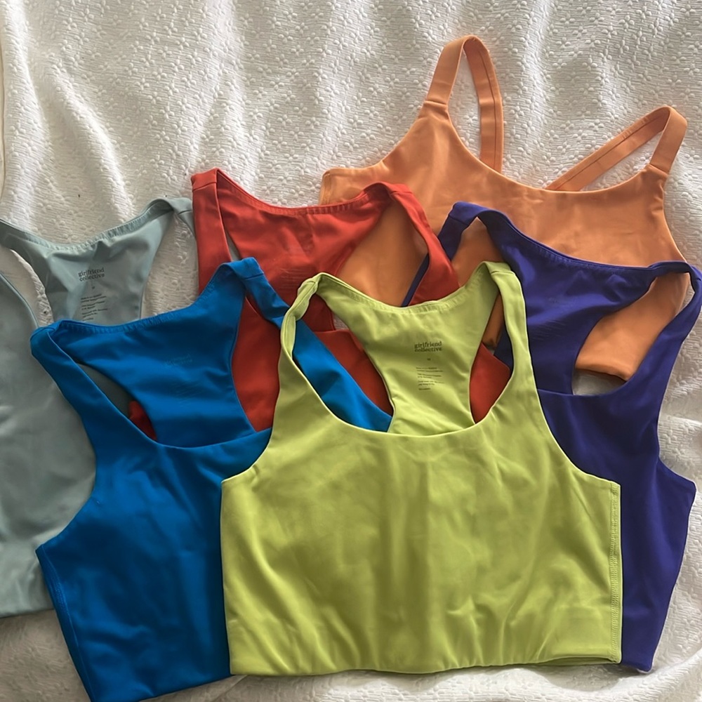 Lot of 6 Girlfriend Collective Size M sports bras